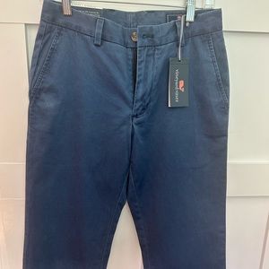 NWT Vineyard Vines Breaker Slim Pants Men’s 28x32 Blue 100% Cotton
